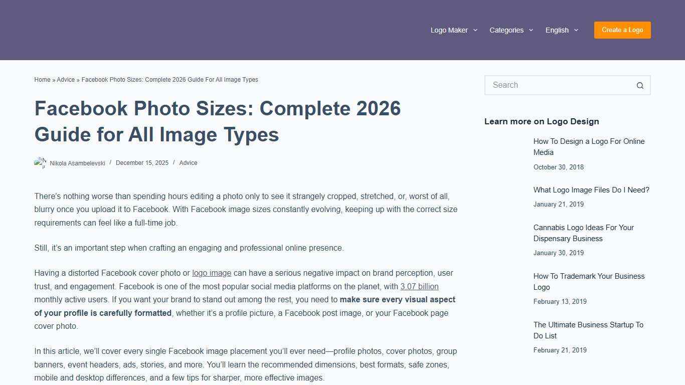 Facebook Photo Sizes: Complete 2026 Guide for All Image Types